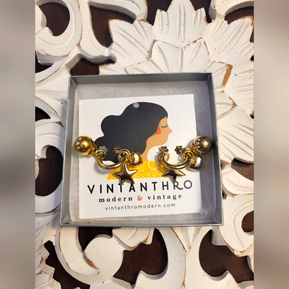 Vintage Interchangeable mini hoop earrings